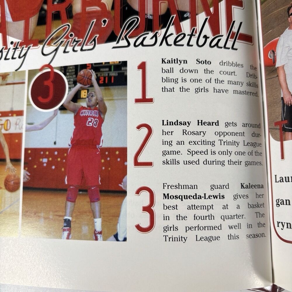 Mater Dei High School 2008 Yearbook Santa Ana CA Kaleena Mosqueda-Lewis WNBA Y2K